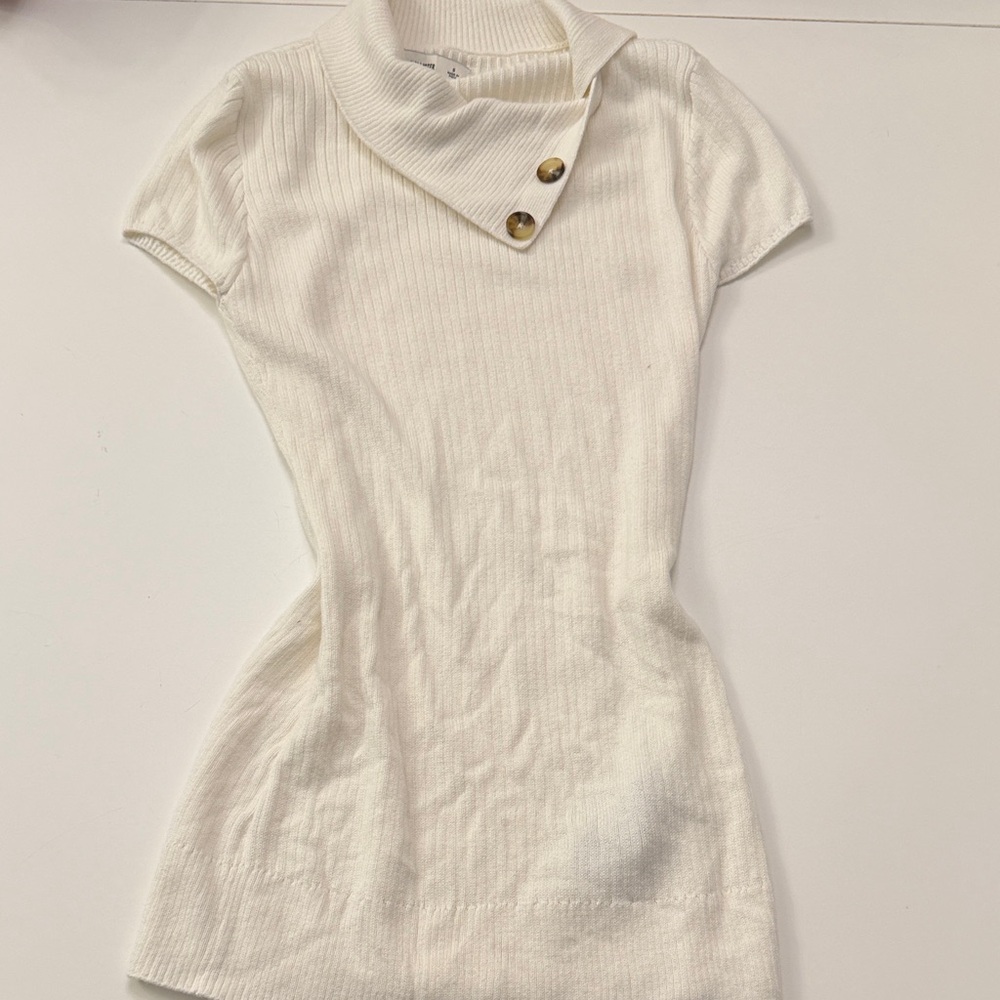 Hollister Cream Short Sleeve Sweater Tunic